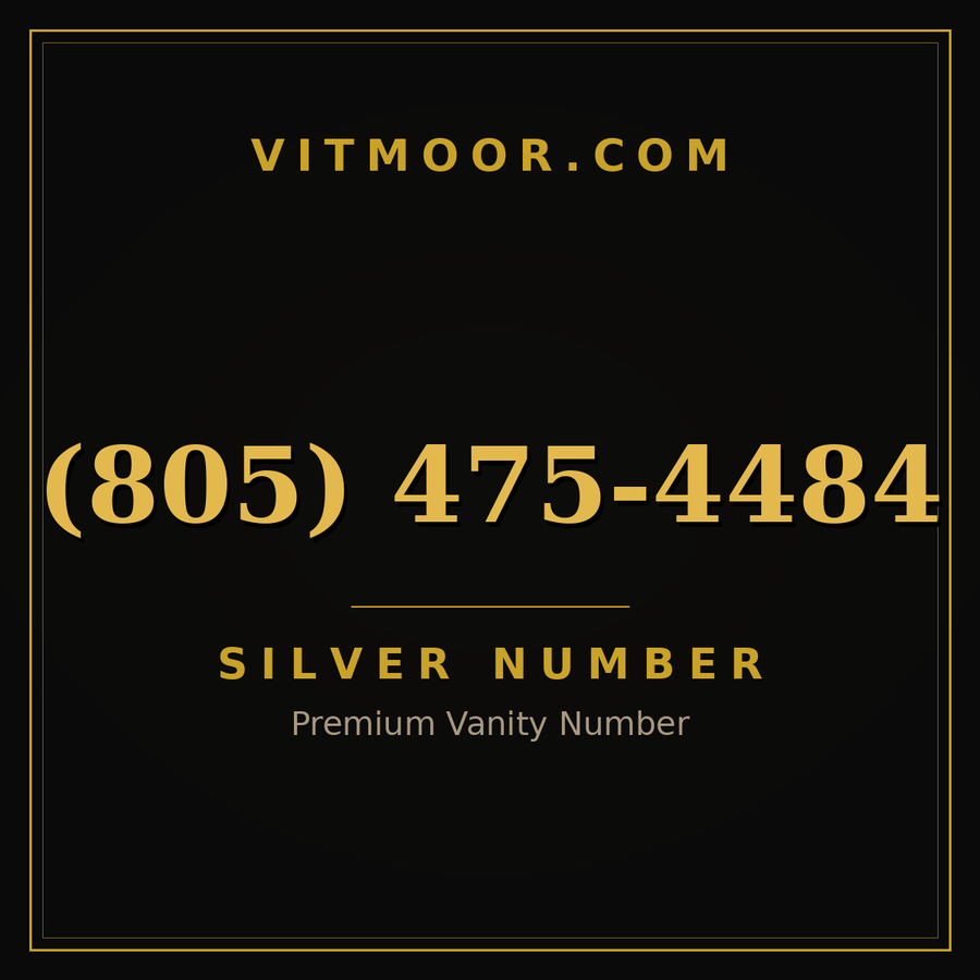 VITMOOR Silver premium number (805) 475-4484