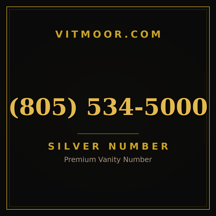 VITMOOR Silver premium number (805) 534-5000