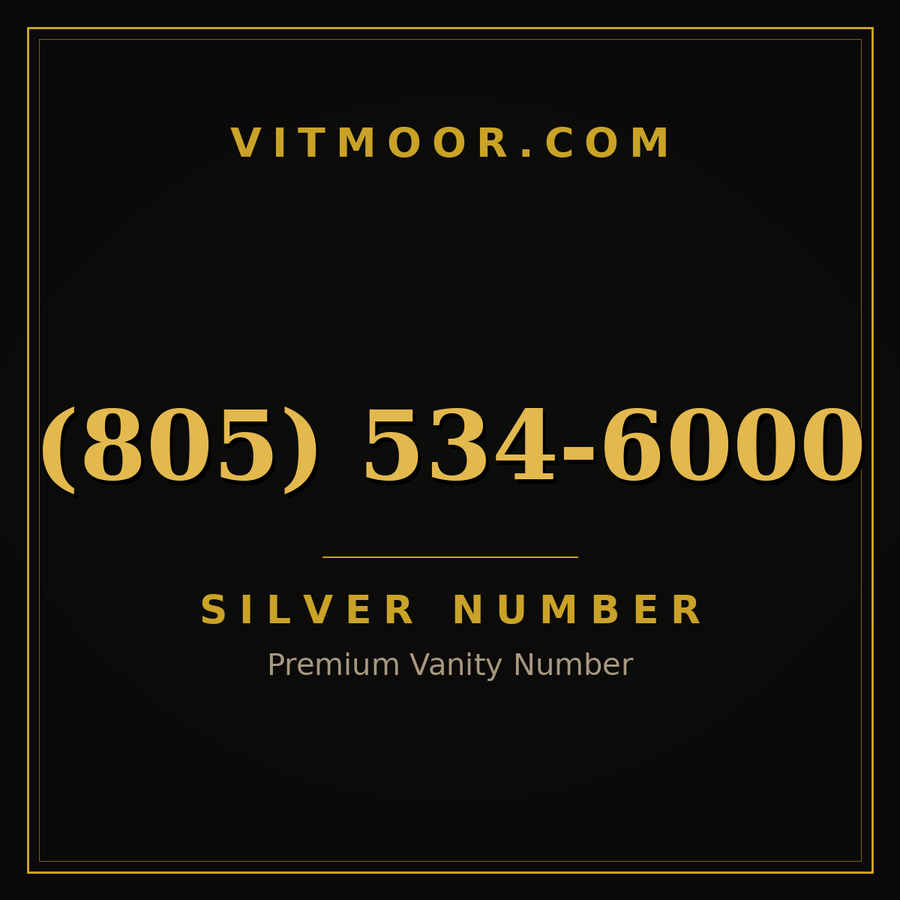 VITMOOR Silver premium number (805) 534-6000