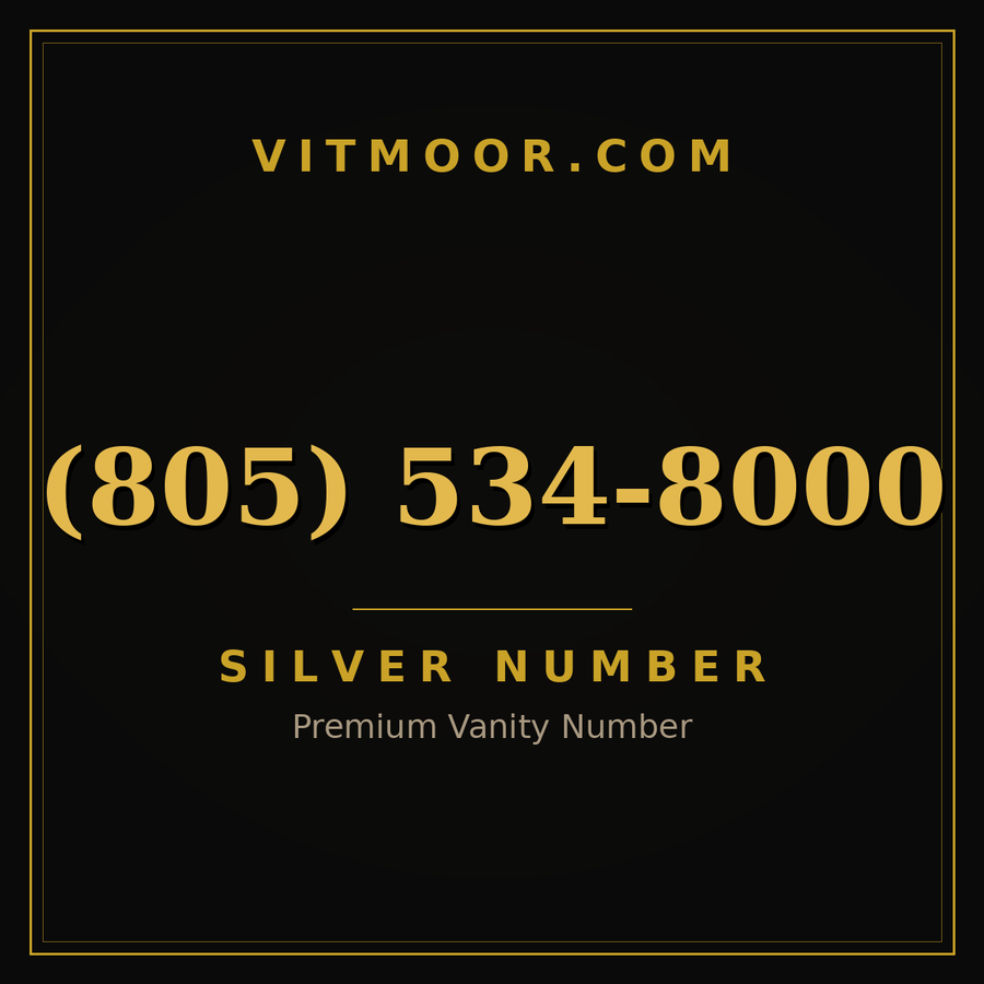 VITMOOR Silver premium number (805) 534-8000