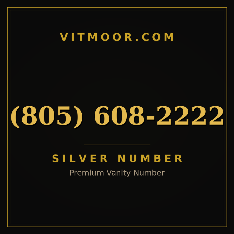 VITMOOR Silver premium number (805) 608-2222