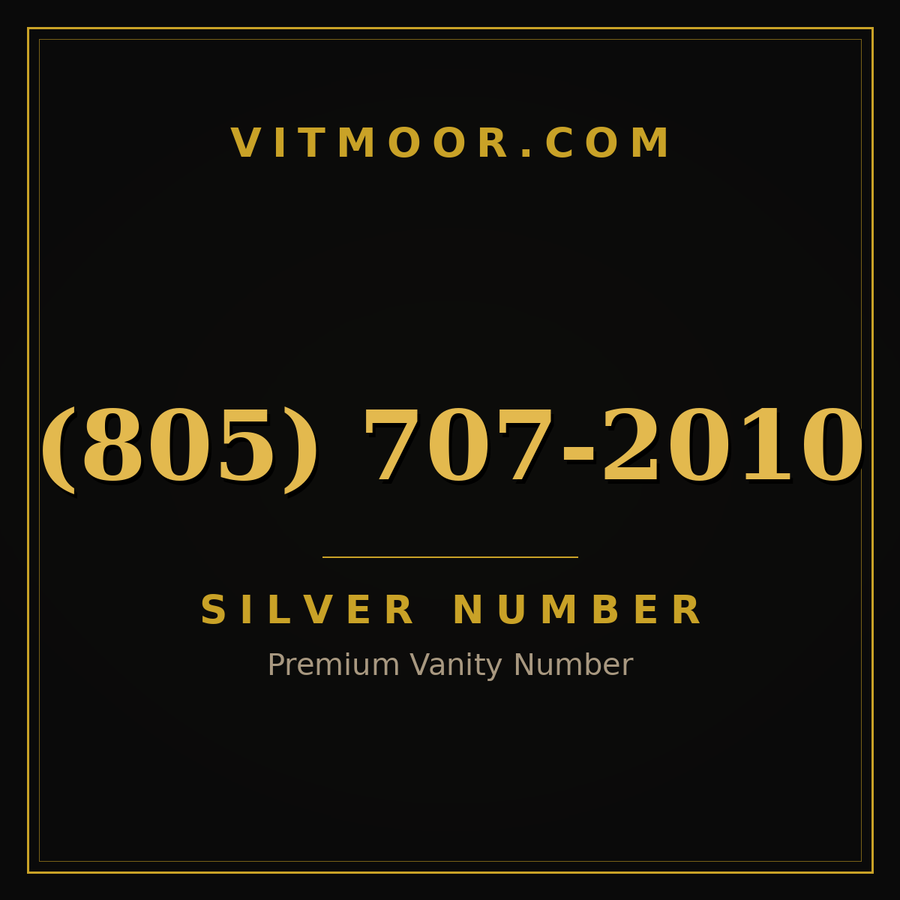 VITMOOR Silver premium number (805) 707-2010