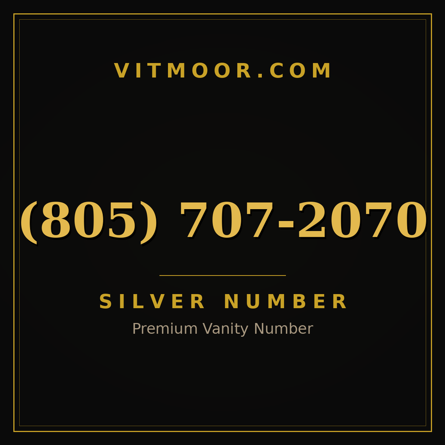 VITMOOR Silver premium number (805) 707-2070
