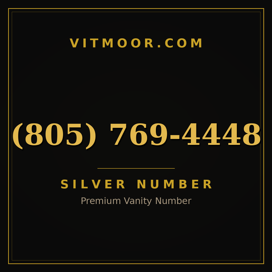 VITMOOR Silver premium number (805) 769-4448
