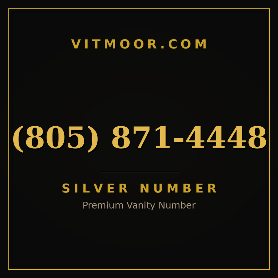 VITMOOR Silver premium number (805) 871-4448