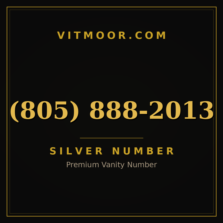 VITMOOR Silver premium number (805) 888-2013