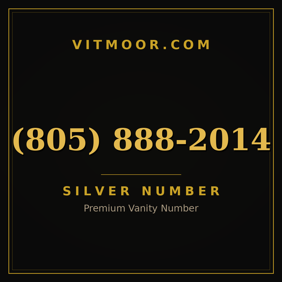 VITMOOR Silver premium number (805) 888-2014
