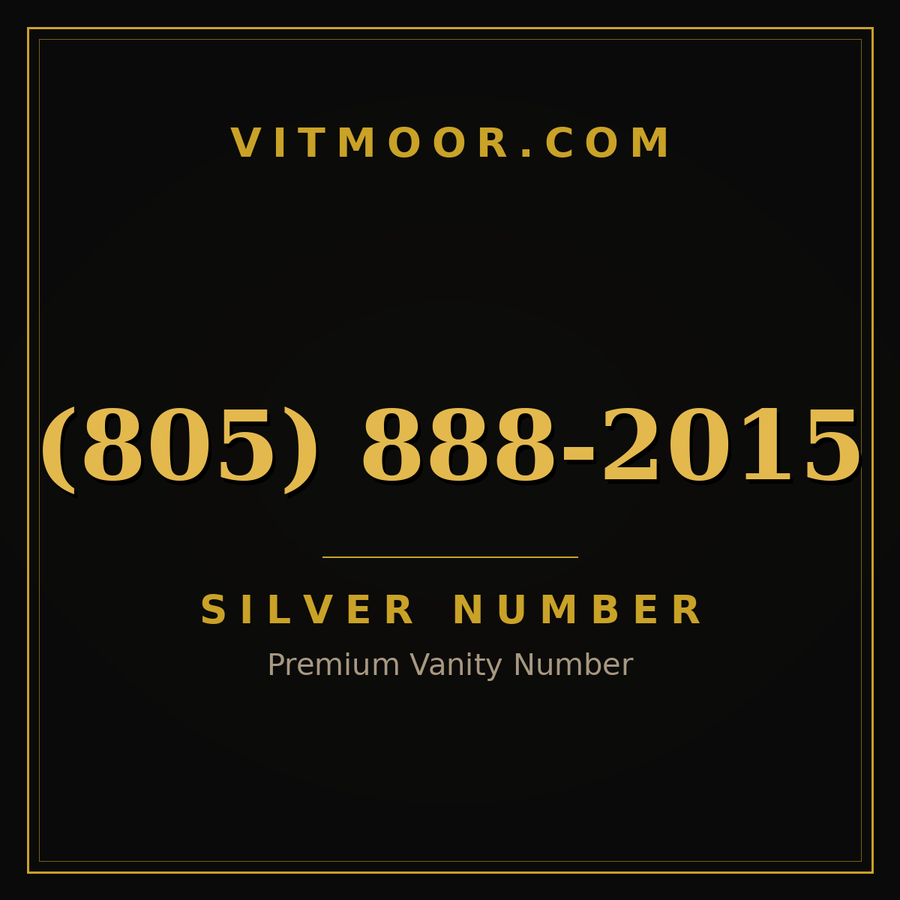 VITMOOR Silver premium number (805) 888-2015