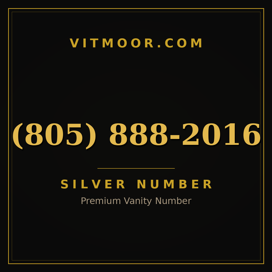 VITMOOR Silver premium number (805) 888-2016