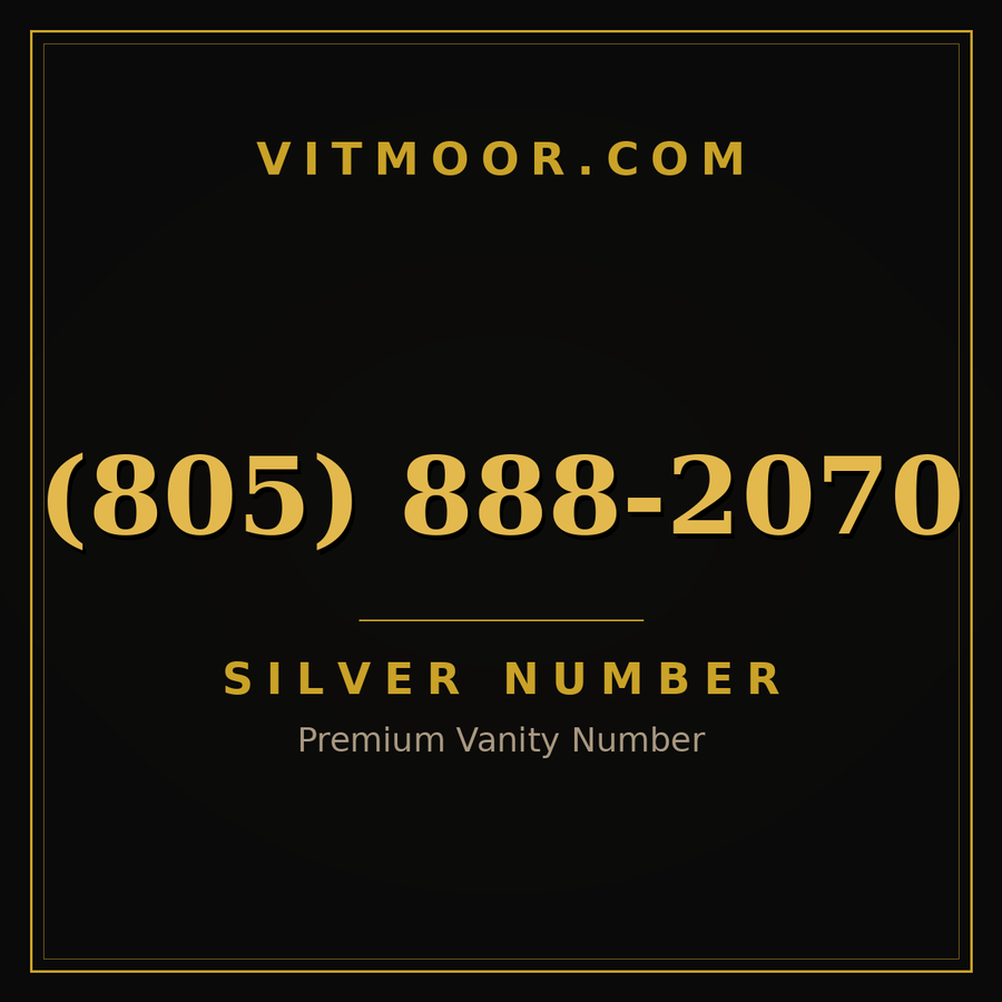 VITMOOR Silver premium number (805) 888-2070