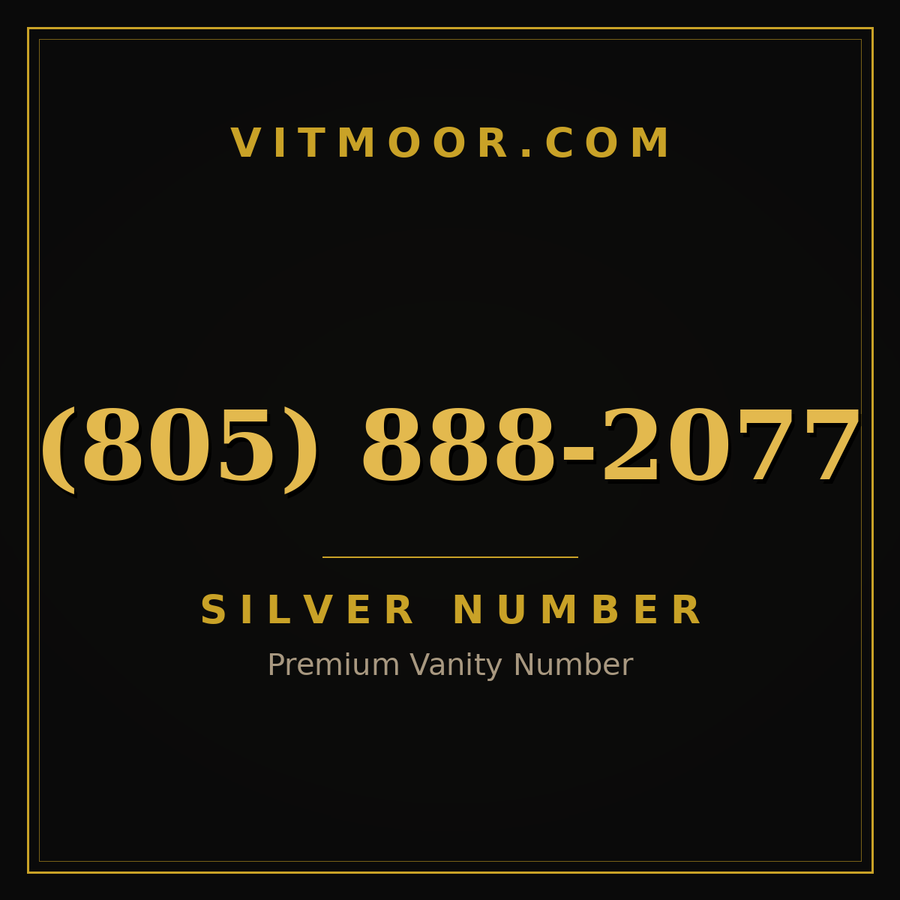 VITMOOR Silver premium number (805) 888-2077
