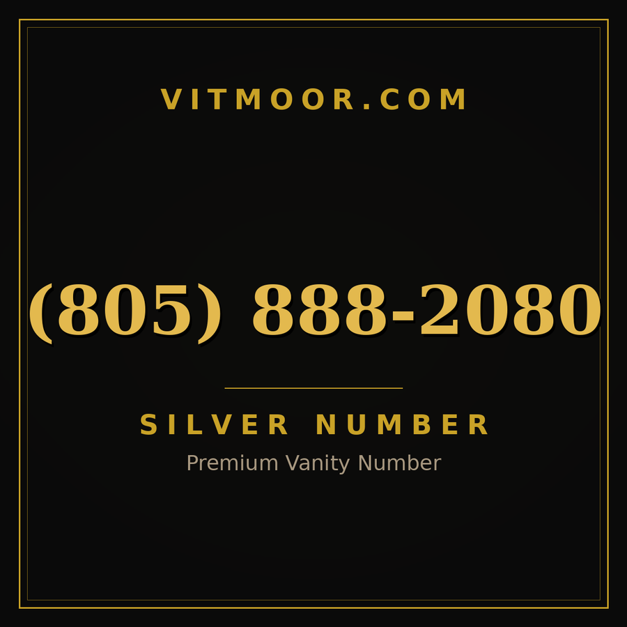 VITMOOR Silver premium number (805) 888-2080