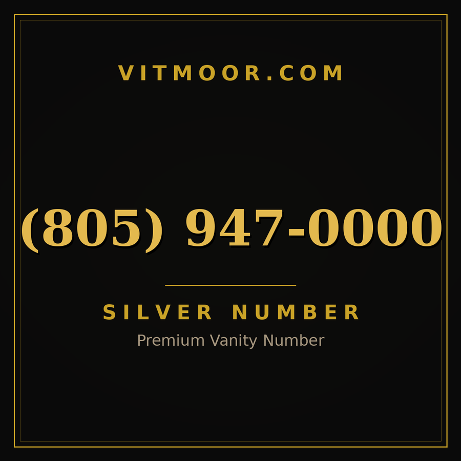 VITMOOR Silver premium number (805) 947-0000