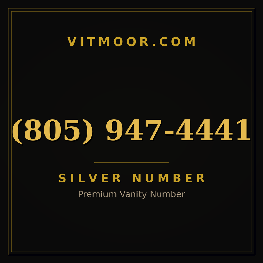 VITMOOR Silver premium number (805) 947-4441