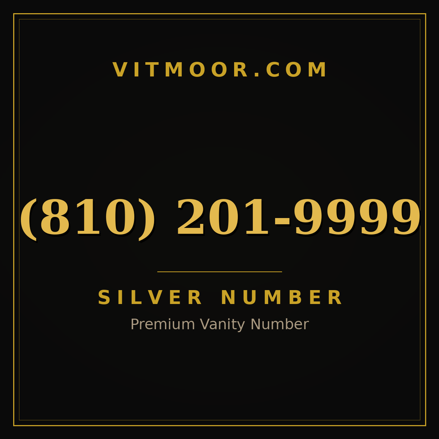 VITMOOR Silver premium number (810) 201-9999