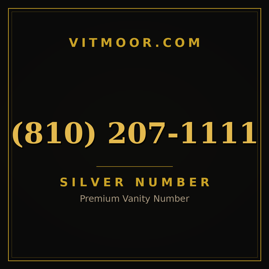 VITMOOR Silver premium number (810) 207-1111