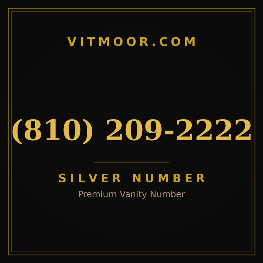 VITMOOR Silver premium number (810) 209-2222
