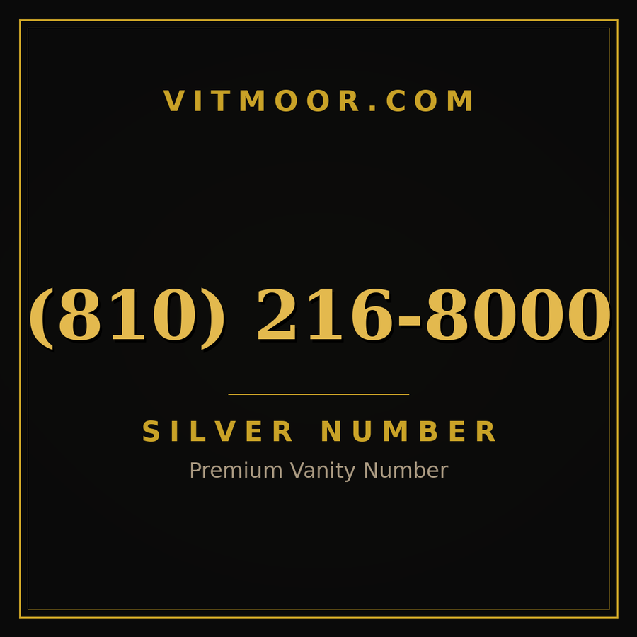 VITMOOR Silver premium number (810) 216-8000