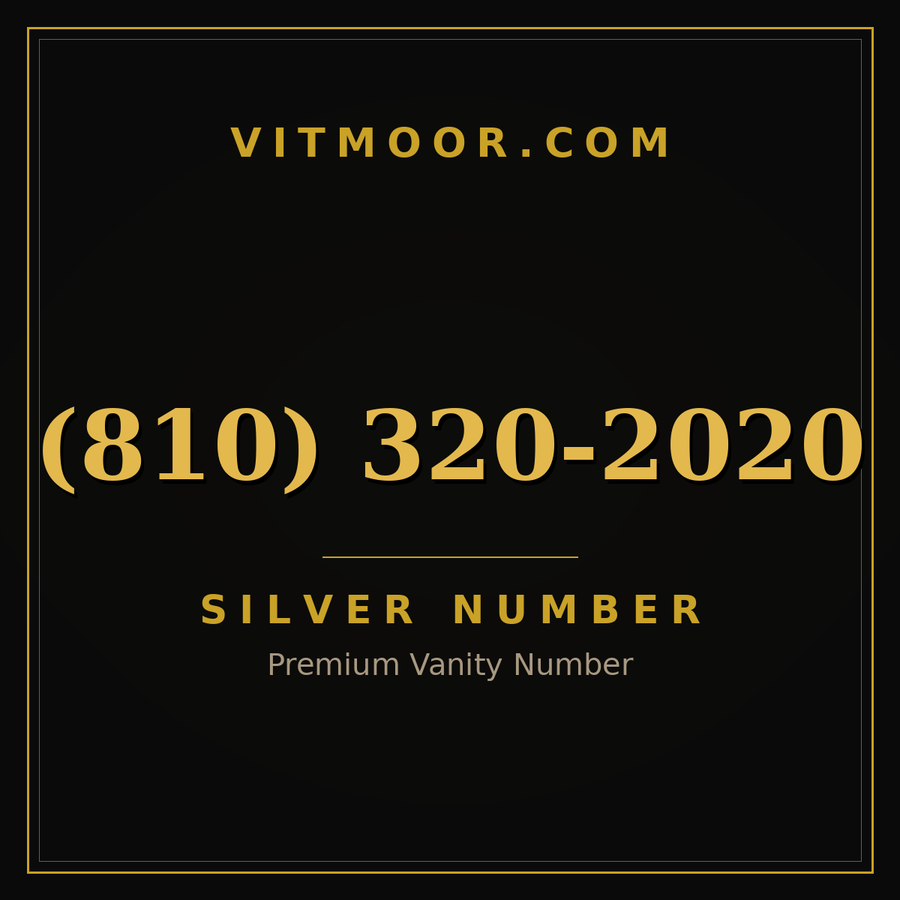 VITMOOR Silver premium number (810) 320-2020