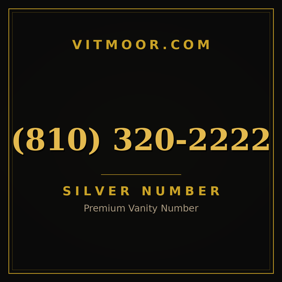 VITMOOR Silver premium number (810) 320-2222
