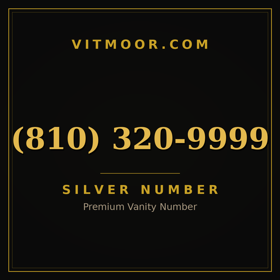 VITMOOR Silver premium number (810) 320-9999