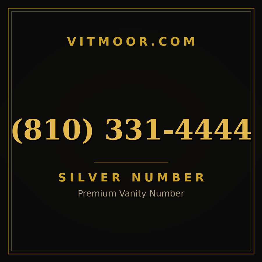 VITMOOR Silver premium number (810) 331-4444