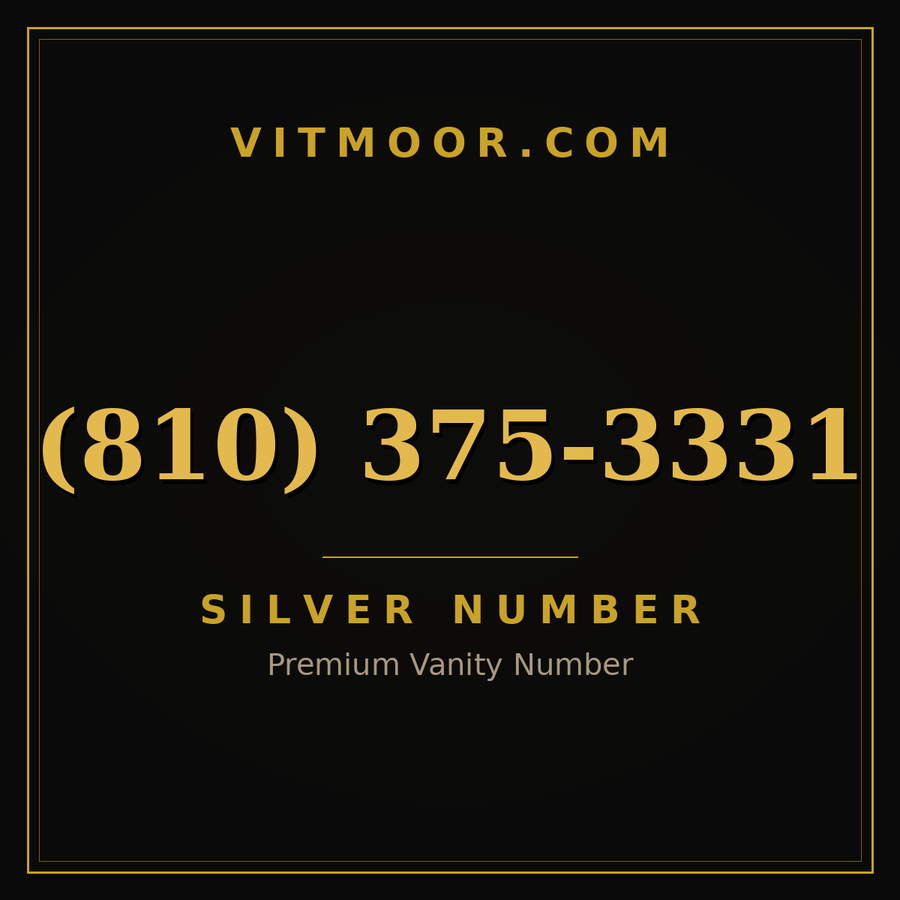 VITMOOR Silver premium number (810) 375-3331