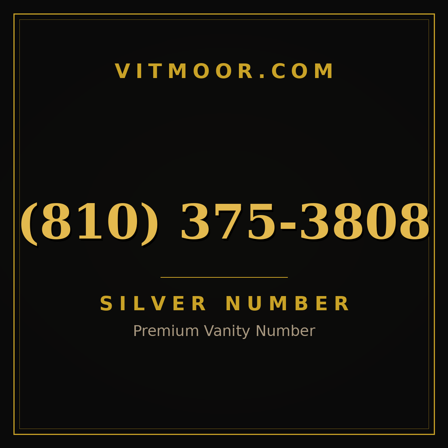 VITMOOR Silver premium number (810) 375-3808