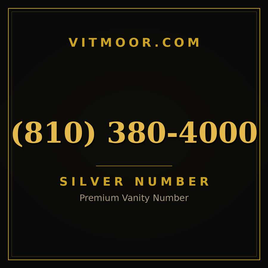 VITMOOR Silver premium number (810) 380-4000