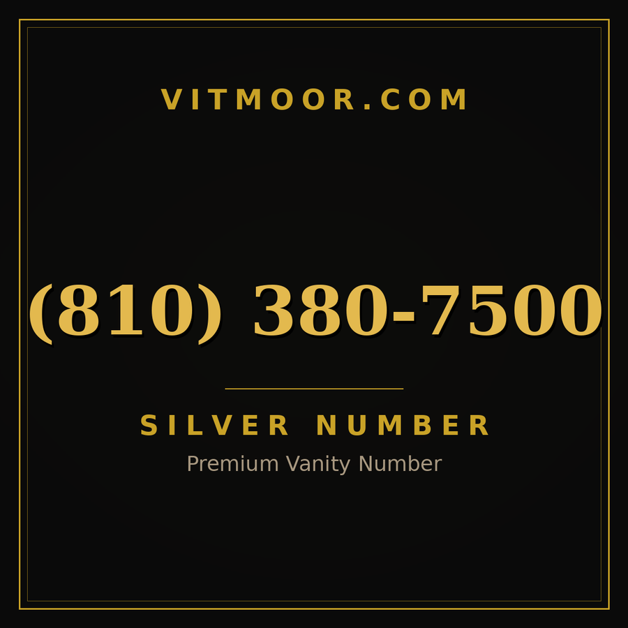 VITMOOR Silver premium number (810) 380-7500
