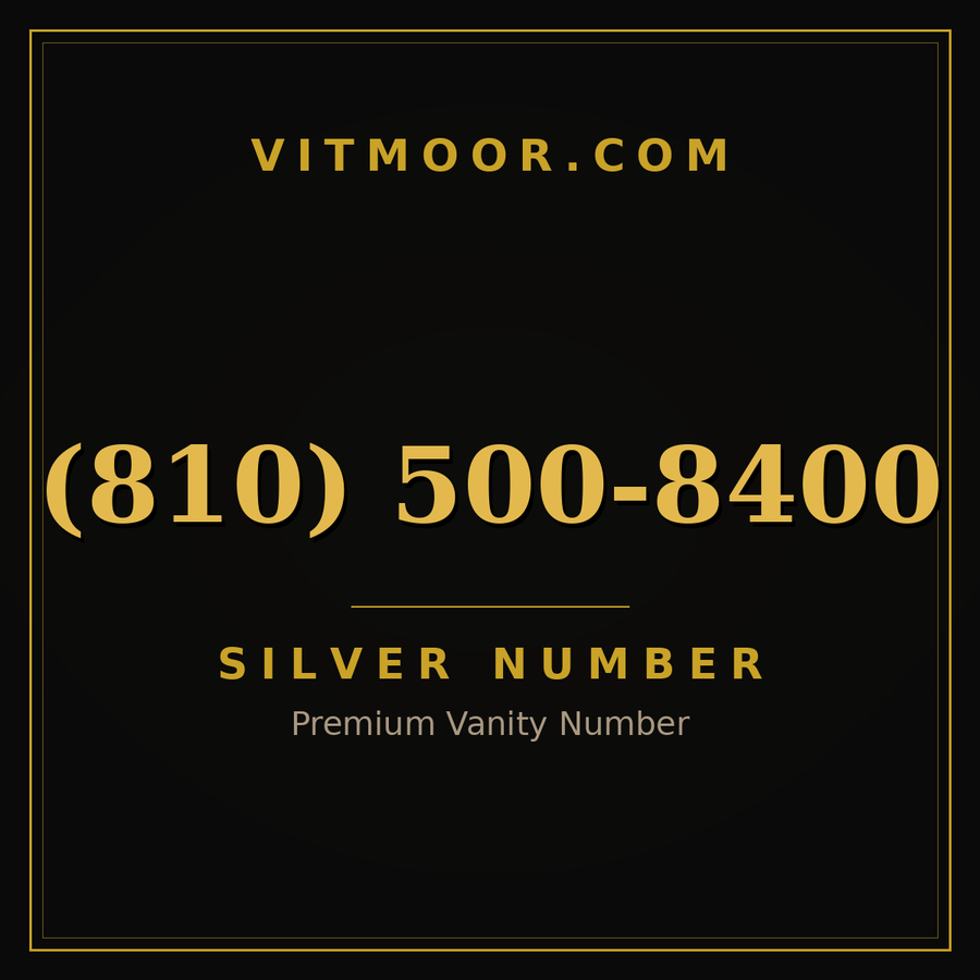 VITMOOR Silver premium number (810) 500-8400