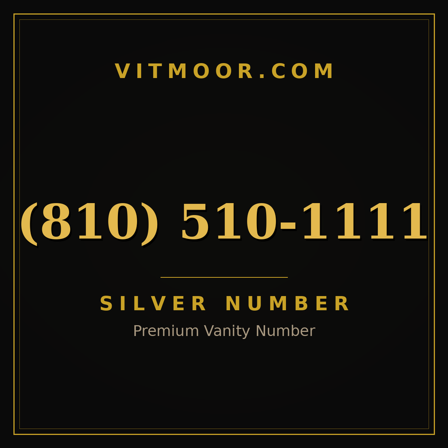 VITMOOR Silver premium number (810) 510-1111