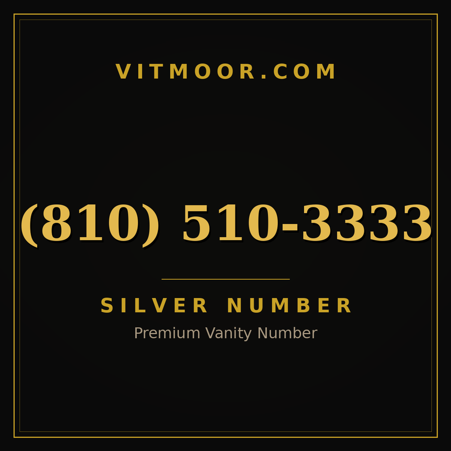 VITMOOR Silver premium number (810) 510-3333