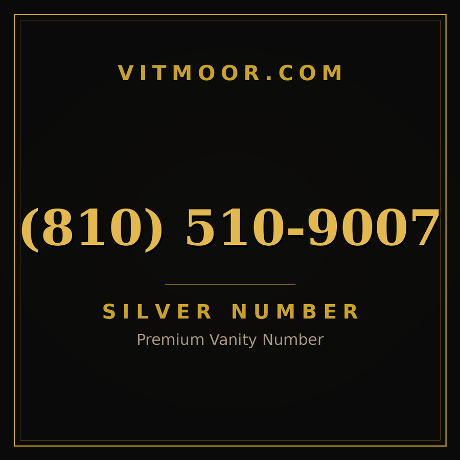VITMOOR Silver premium number (810) 510-9007