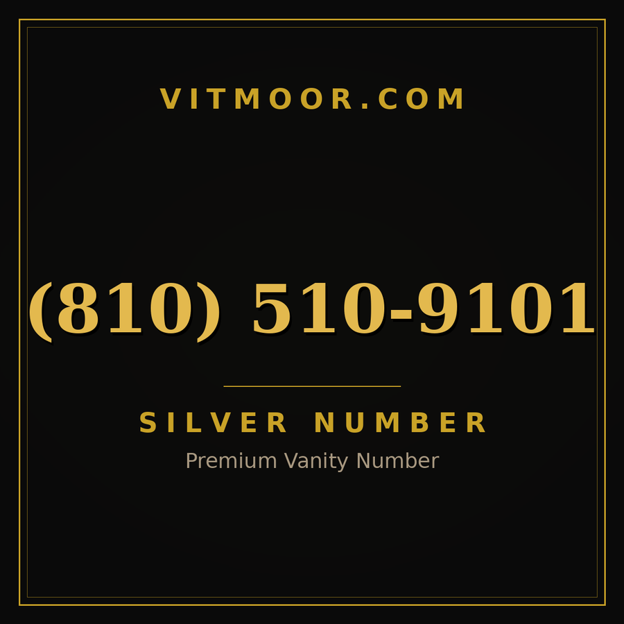 VITMOOR Silver premium number (810) 510-9101