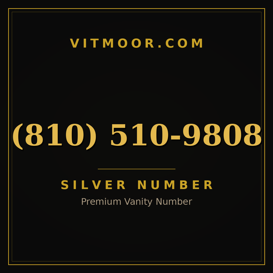 VITMOOR Silver premium number (810) 510-9808