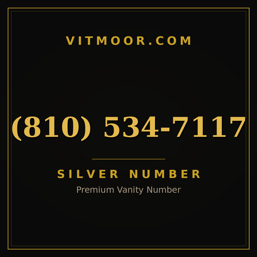 VITMOOR Silver premium number (810) 534-7117