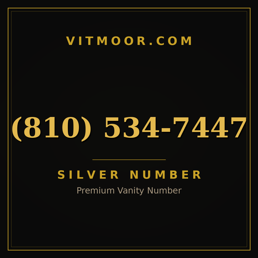 VITMOOR Silver premium number (810) 534-7447