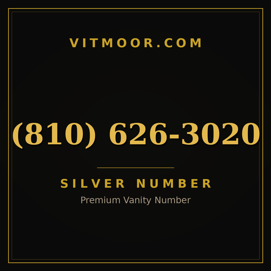 VITMOOR Silver premium number (810) 626-3020