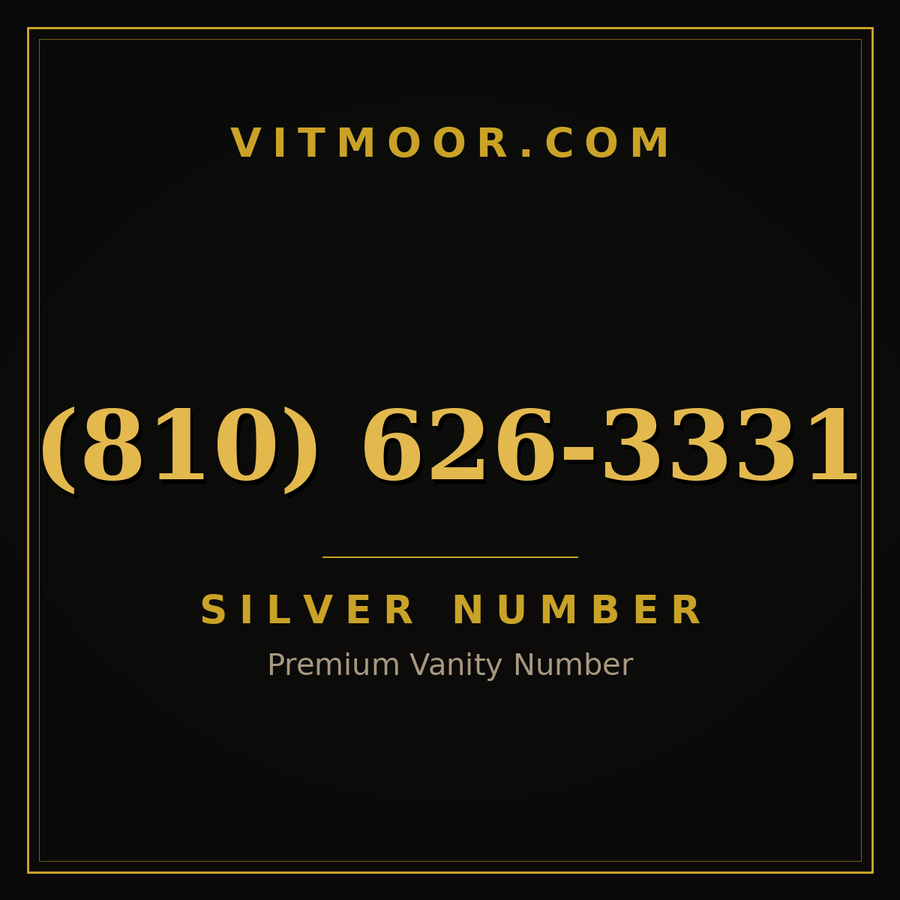 VITMOOR Silver premium number (810) 626-3331