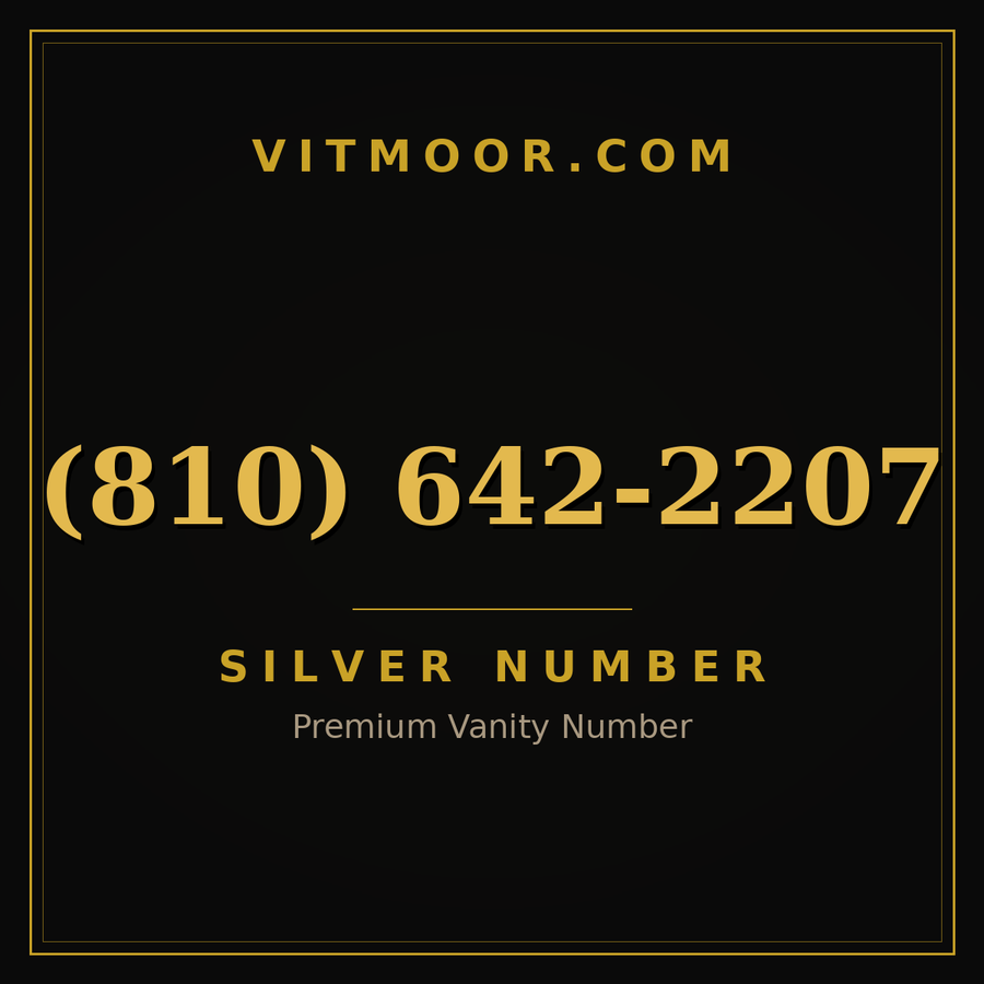VITMOOR Silver premium number (810) 642-2207