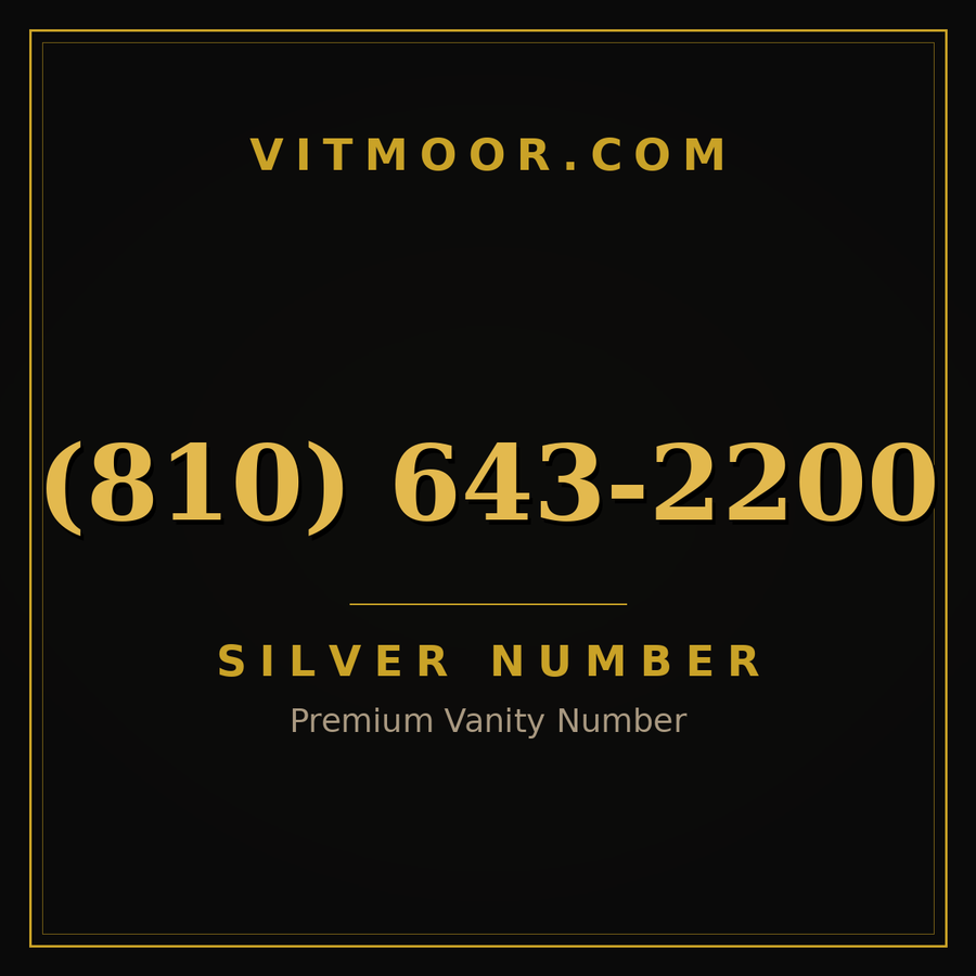 VITMOOR Silver premium number (810) 643-2200