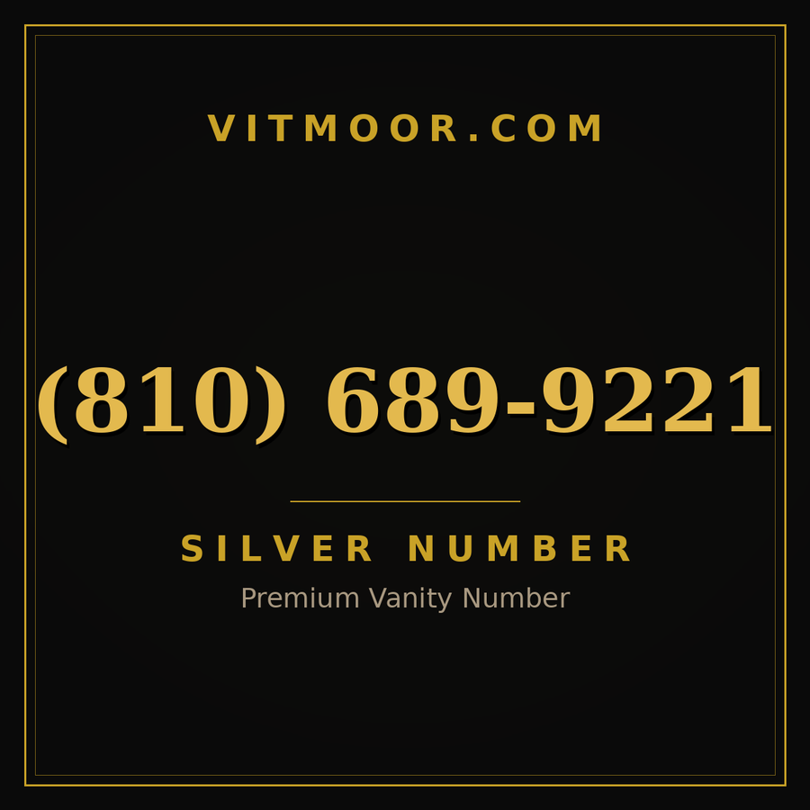 VITMOOR Silver premium number (810) 689-9221