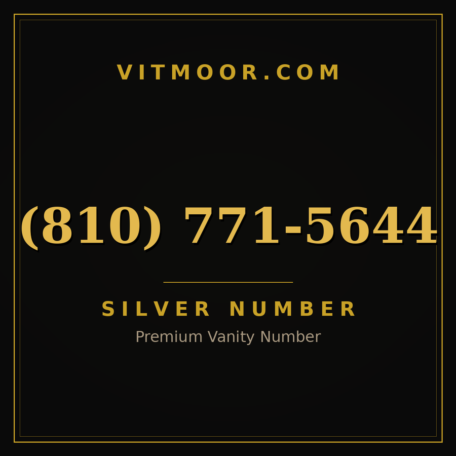 VITMOOR Silver premium number (810) 771-5644