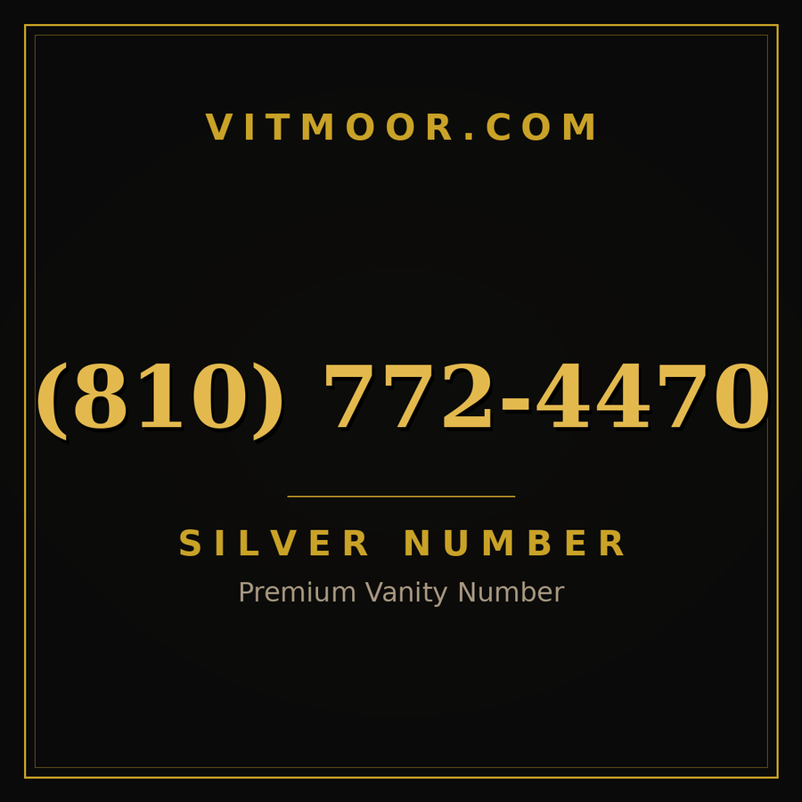 VITMOOR Silver premium number (810) 772-4470