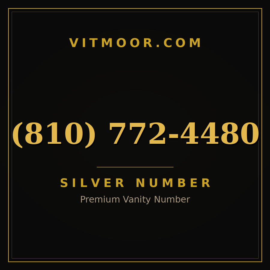 VITMOOR Silver premium number (810) 772-4480