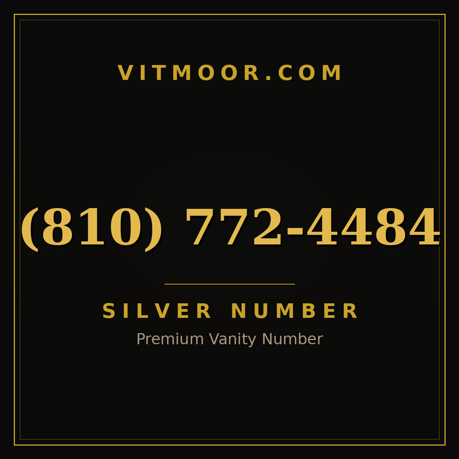 VITMOOR Silver premium number (810) 772-4484
