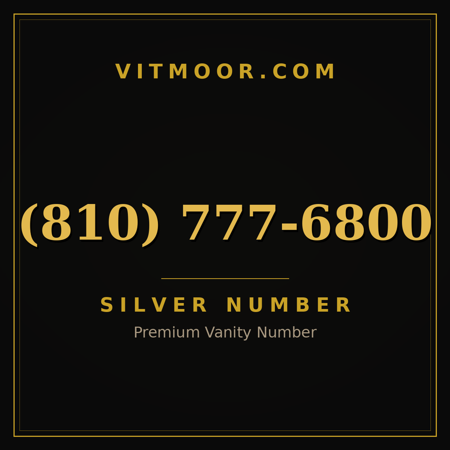 VITMOOR Silver premium number (810) 777-6800