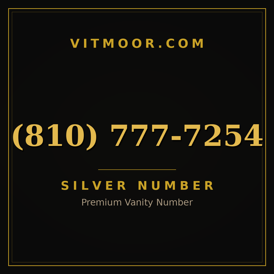 VITMOOR Silver premium number (810) 777-7254