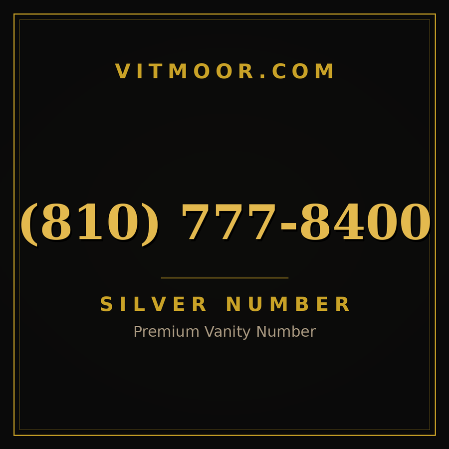 VITMOOR Silver premium number (810) 777-8400